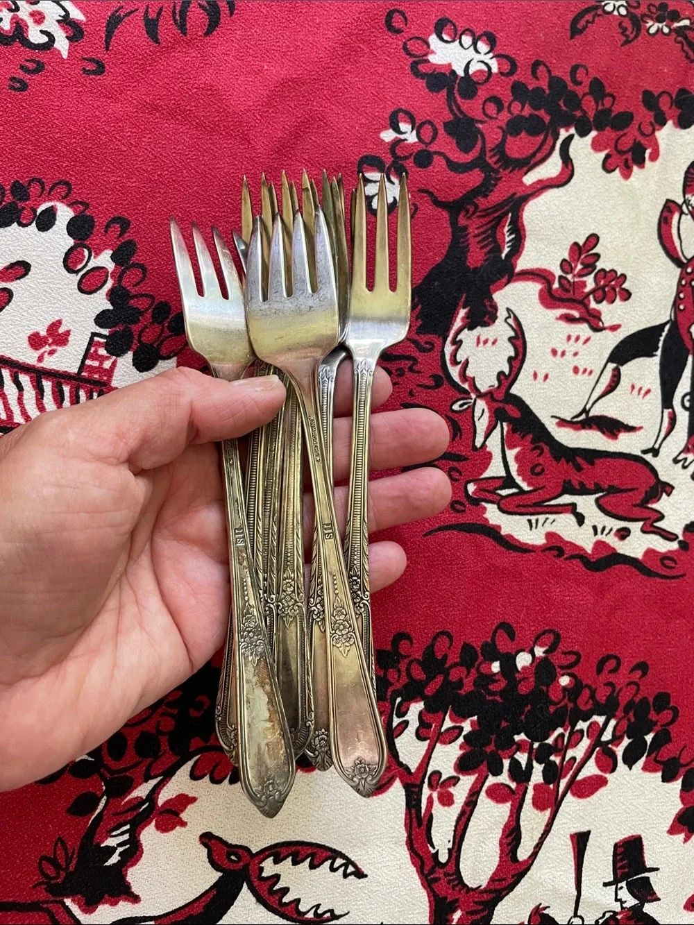 Set of 7 antique William Rogers forks